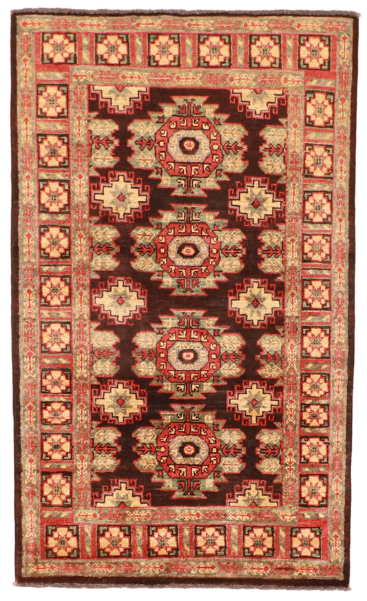3x5 - Kazak Wool All Over Rectangle - Hand Knotted Rug