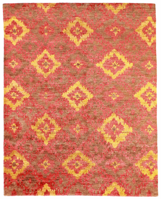 8x10 - Modern Fine All Over Rectangle - Hand Knotted Rug