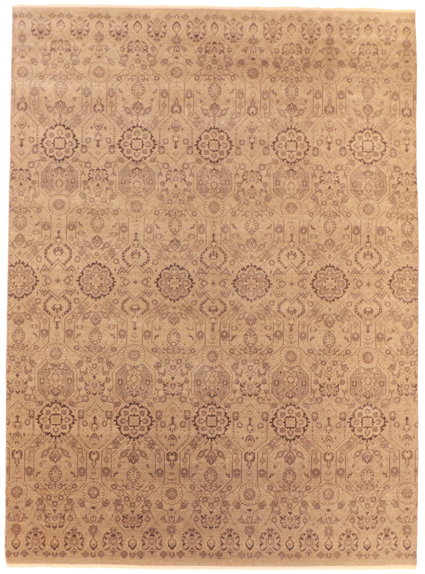 9x12 - Mahal Fine/Wool All Over Rectangle - Hand Knotted Rug