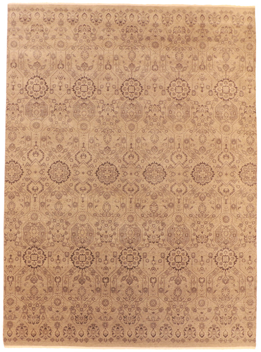 9x12 - Mahal Fine/Wool All Over Rectangle - Hand Knotted Rug