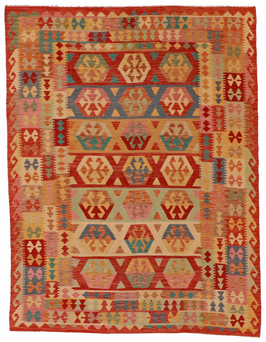 6x9 - Kilim Wool All Over Rectangle - Hand Knotted Rug