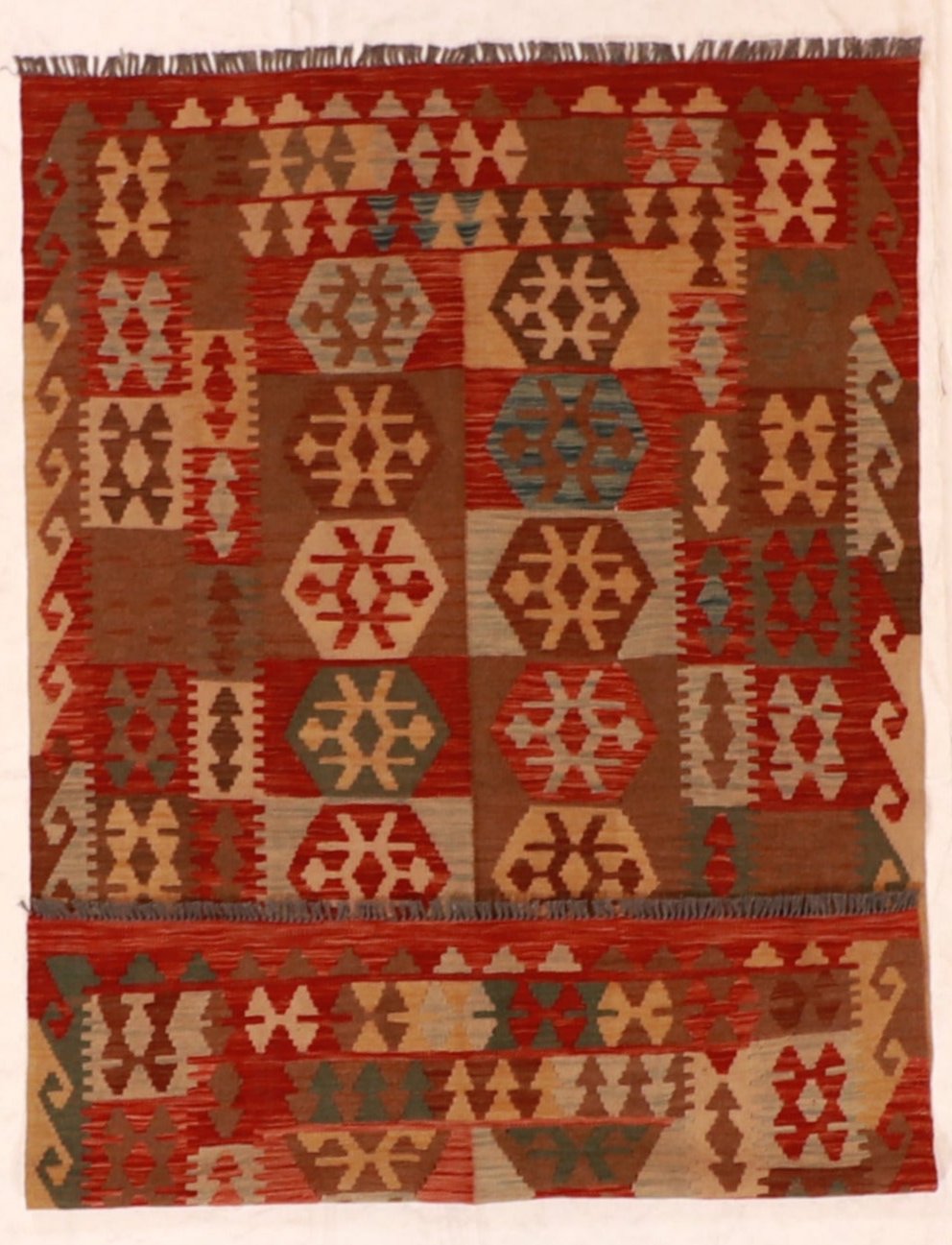 4x6 - Kilim Fine/Wool All Over Rectangle - Hand Knotted Rug