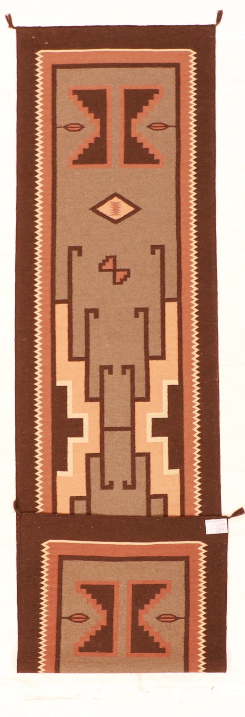 Runner - Navajo Fine Wool Geometric Rectangle - Hand Knotted Rug