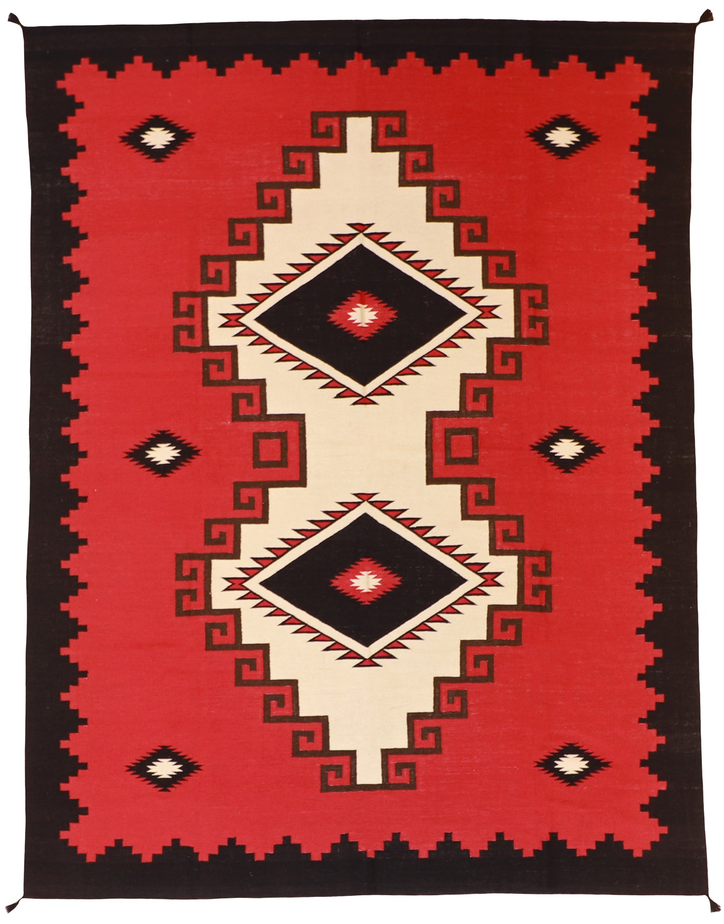 9x12 - Navajo Fine/Wool Geometric Rectangle - Hand Knotted Rug