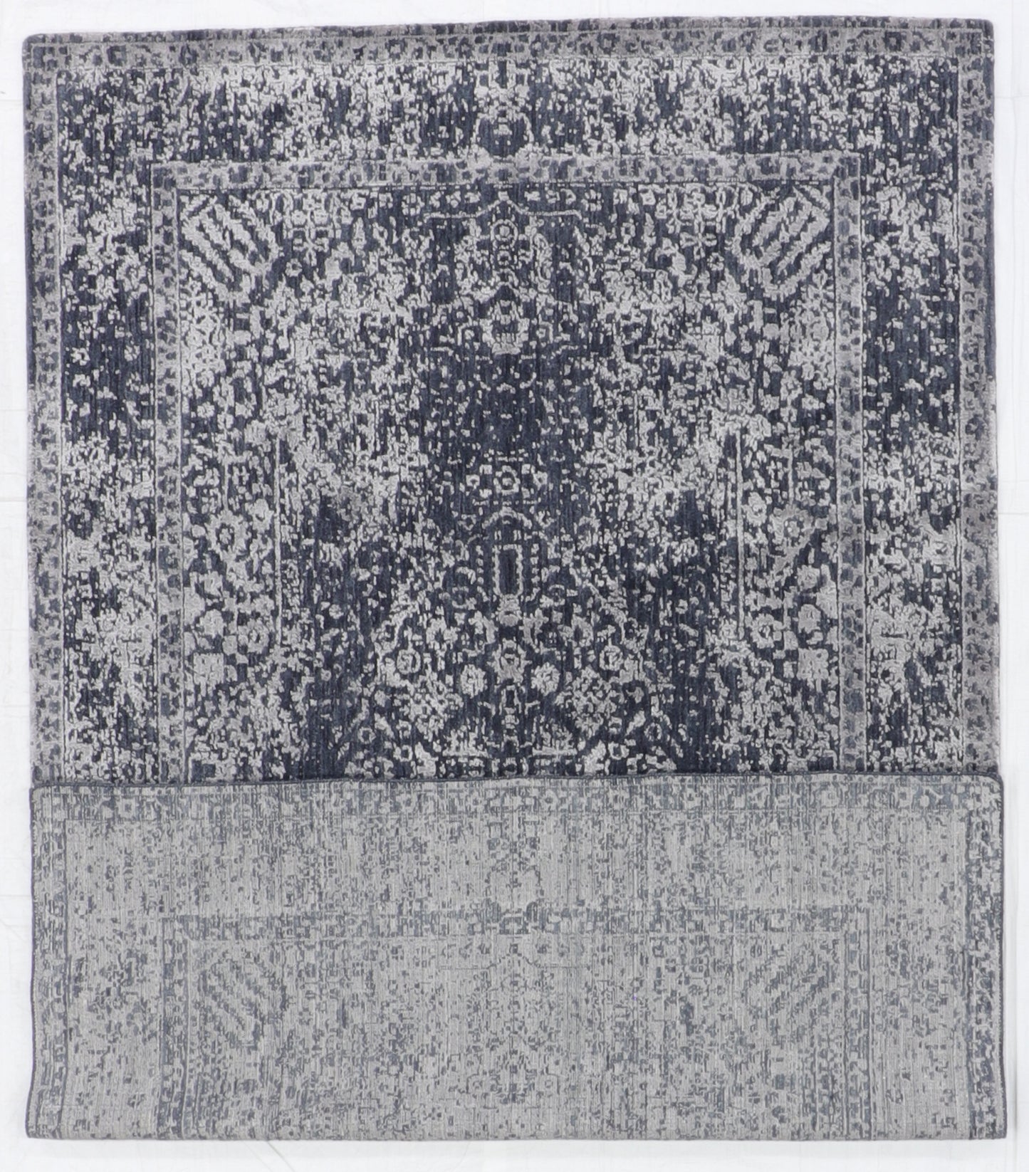 6x9 - Modern Wool/Silk All Over Rectangle - Hand Knotted Rug