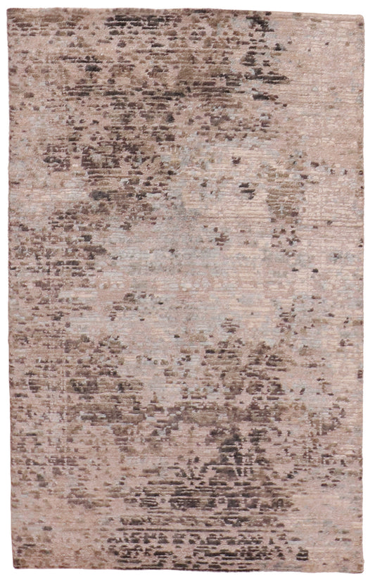 3x5 - Modern Fine/Silk/Wool All Over Rectangle - Hand Knotted Rug