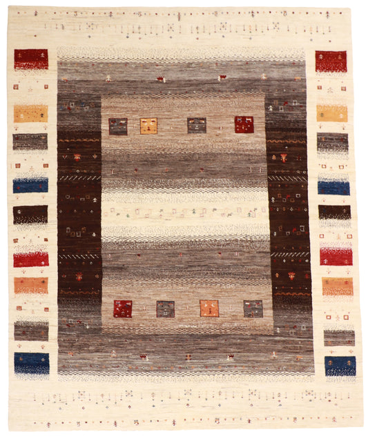 8x10 - Qash Qulie Wool All Over Rectangle - Hand Knotted Rug