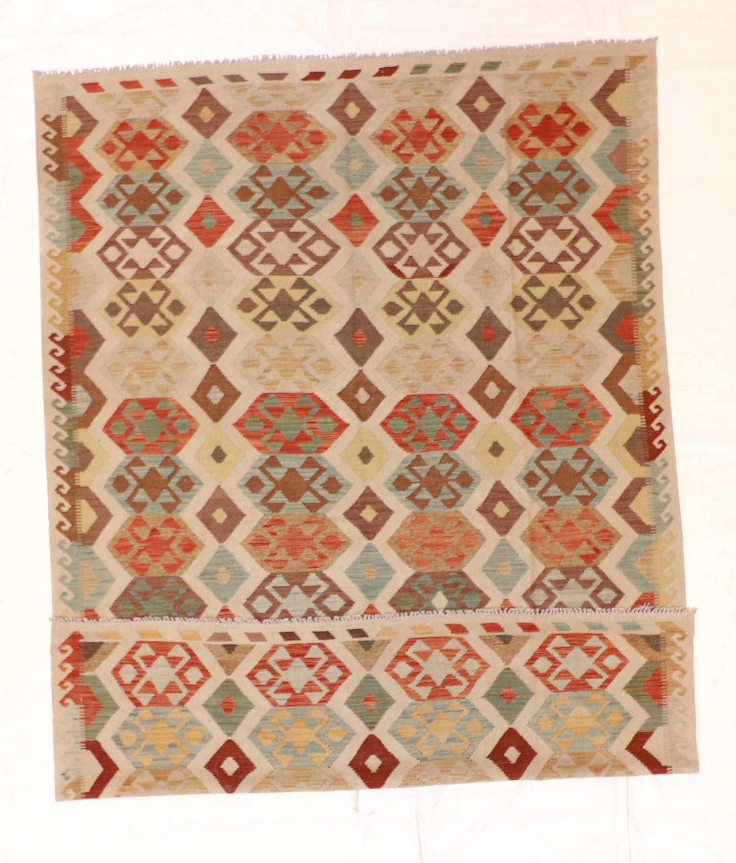 7x10 - Kilim Fine/Wool All Over Rectangle - Hand Knotted Rug