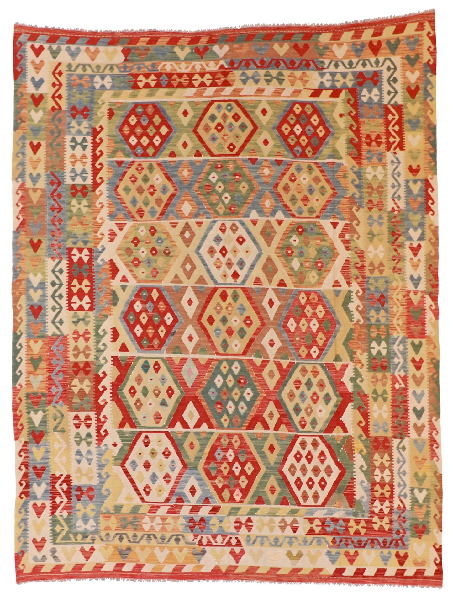 8x10 - Kilim Fine/Wool All Over Rectangle - Hand Knotted Rug