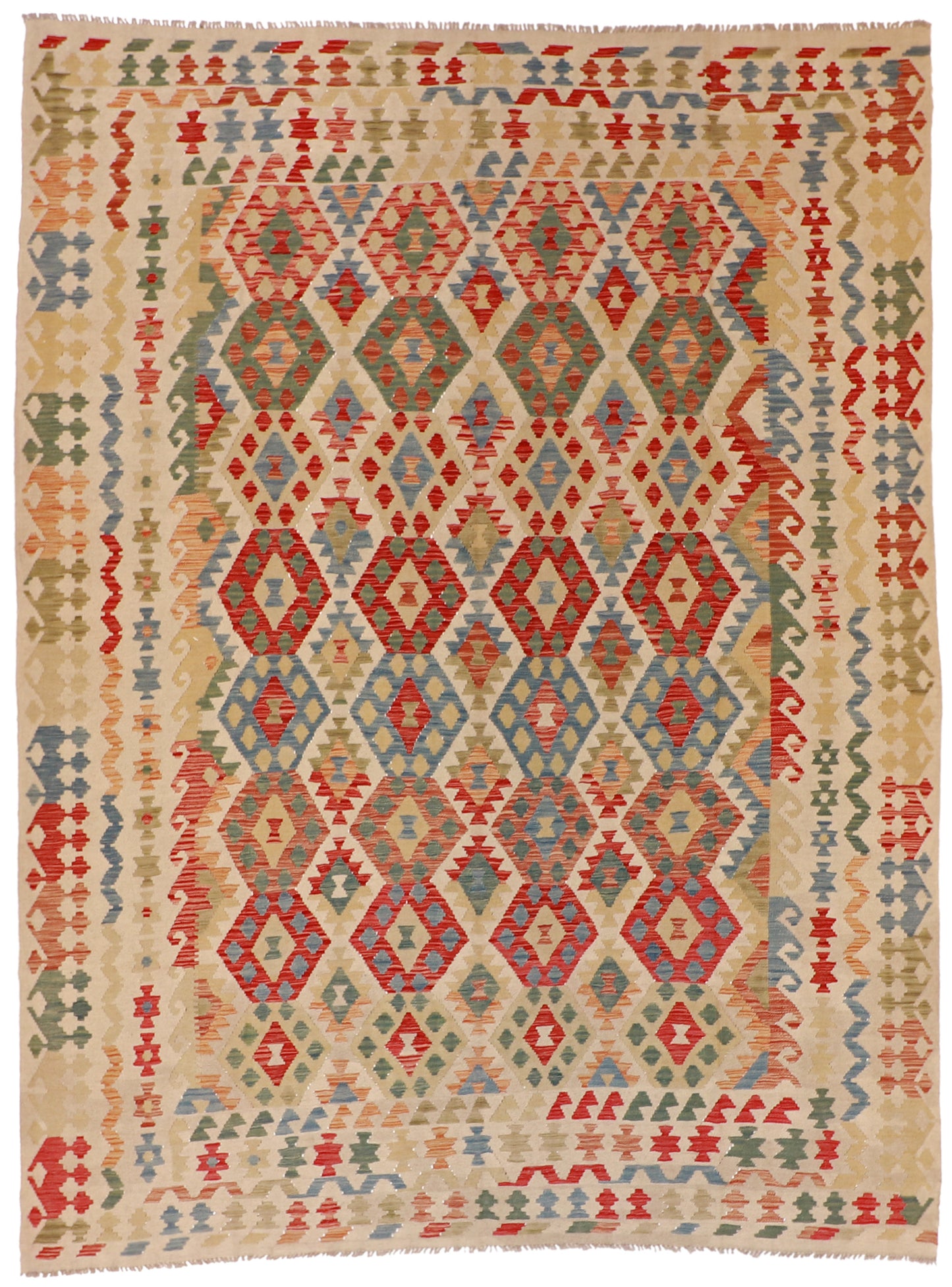 9x12 - Kilim Fine/Wool All Over Rectangle - Hand Knotted Rug