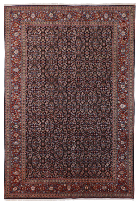 7x10 - Tabriz Silk/Wool Mahie Rectangle - Hand Knotted Rug