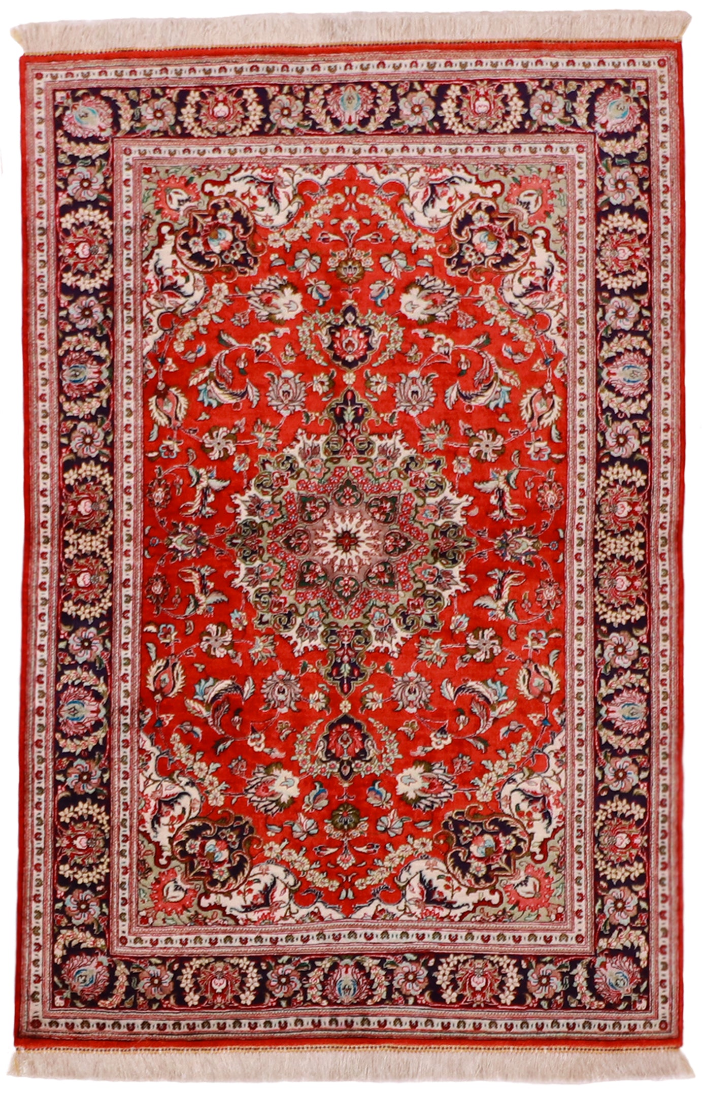 3x5 - Qum Silk All Over Rectangle - Hand Knotted Rug