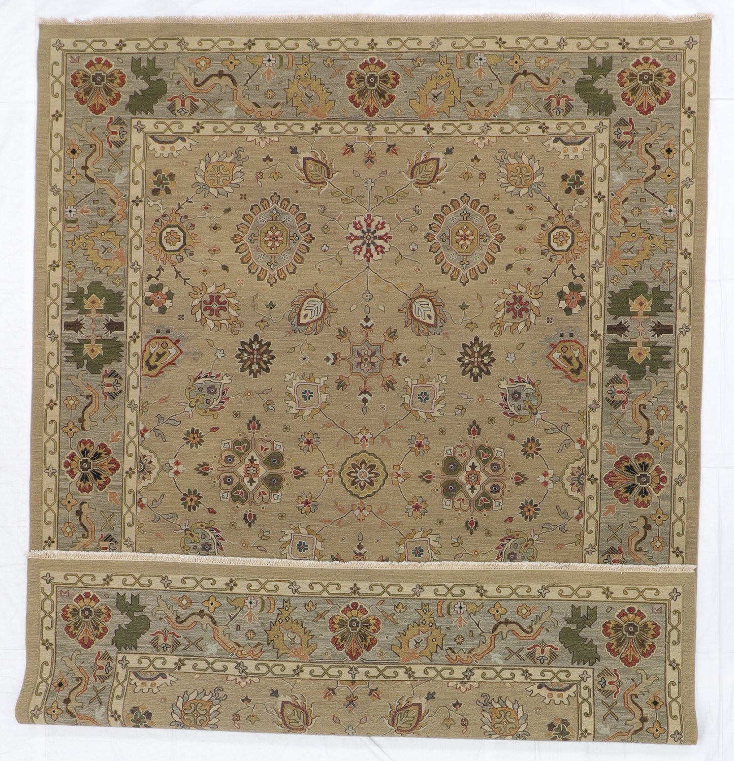 9x12 - Mahal Fine Wool All Over Rectangle - Hand Knotted Rug