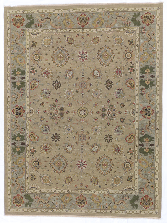 9x12 - Mahal Fine Wool All Over Rectangle - Hand Knotted Rug