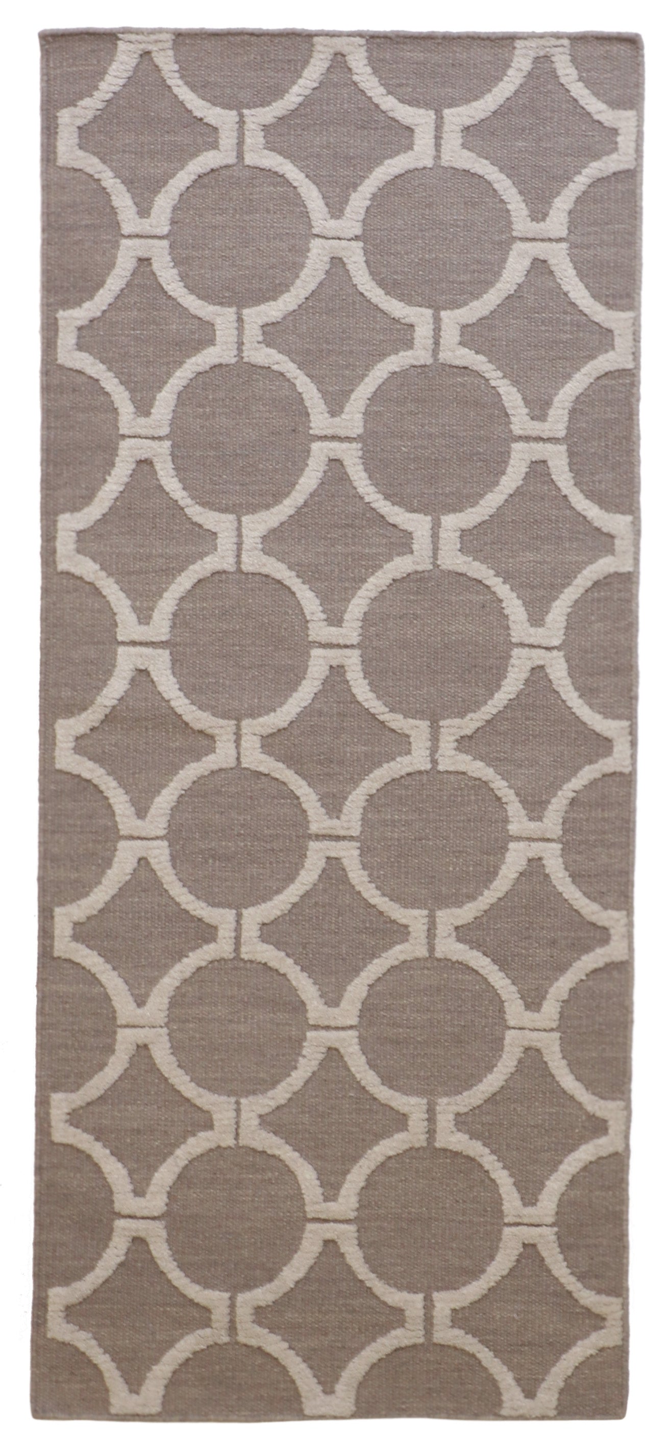 Runner - Modern Fine All Over Rectangle - Hand Knotted Rug