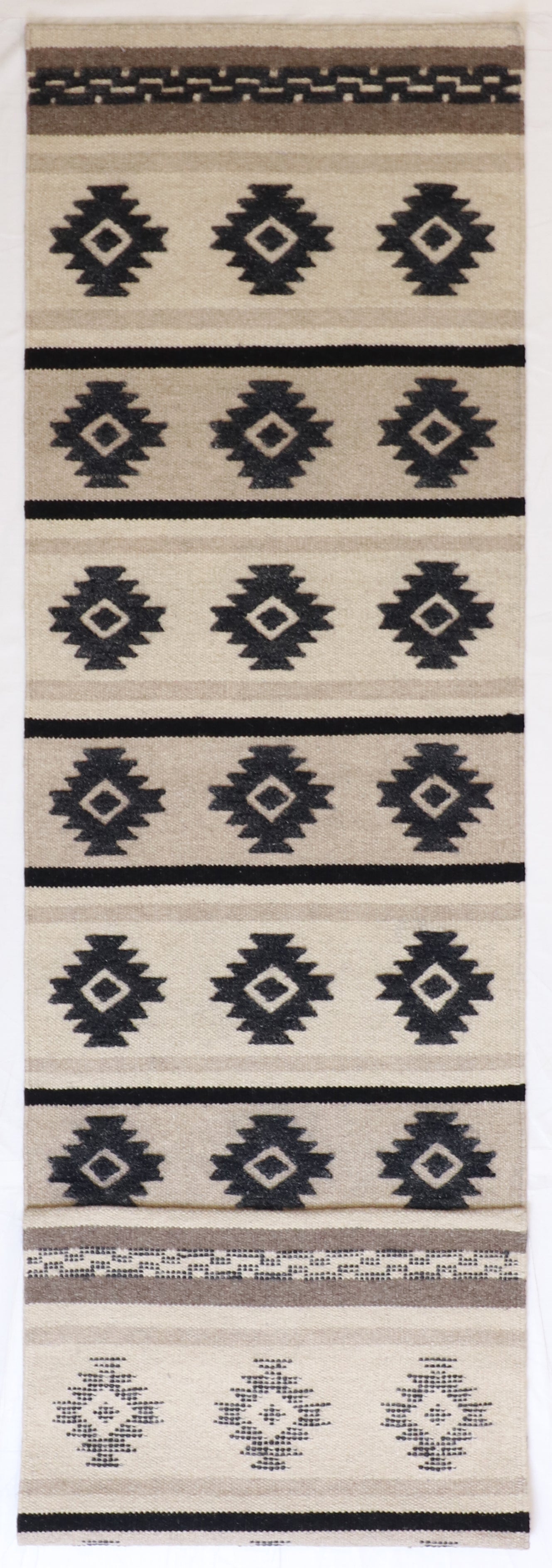 Runner - Modern Fine All Over Rectangle - Hand Knotted Rug