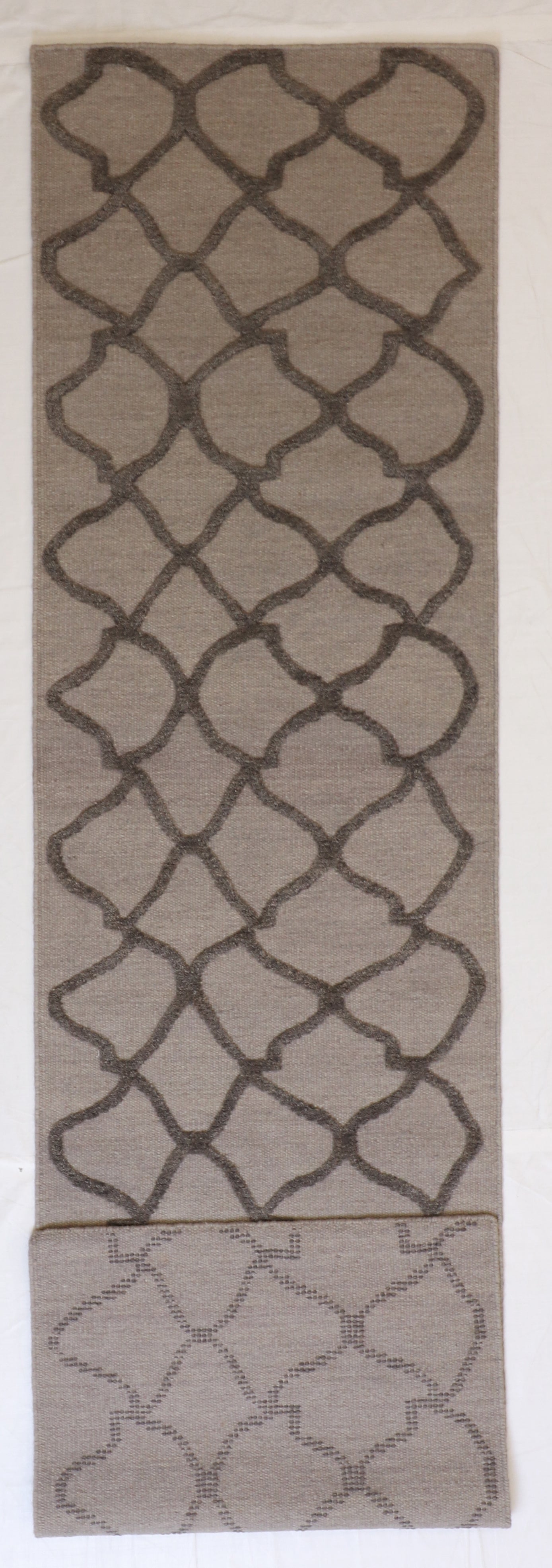 Runner - Modern Fine All Over Rectangle - Hand Knotted Rug