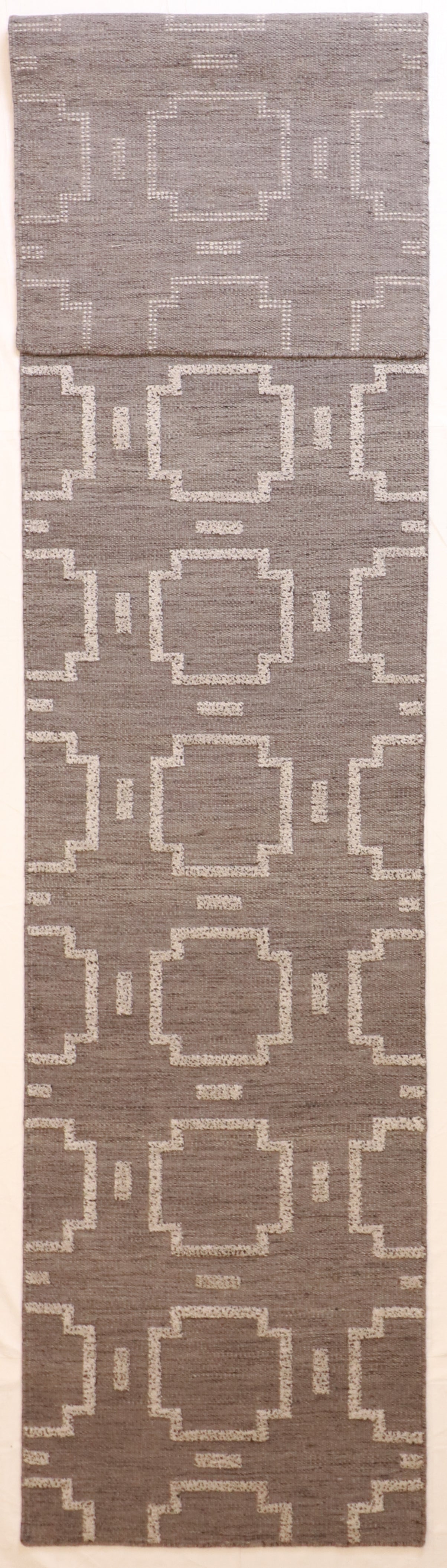 Runner - Modern Fine All Over Rectangle - Hand Knotted Rug