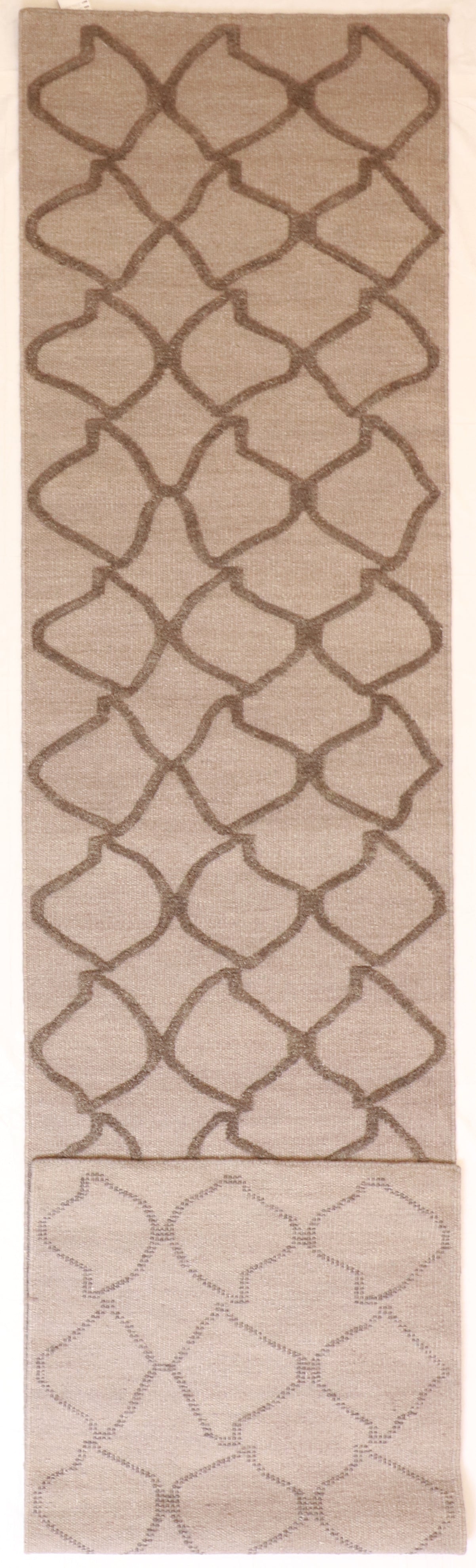 Runner - Modern Fine All Over Rectangle - Hand Knotted Rug