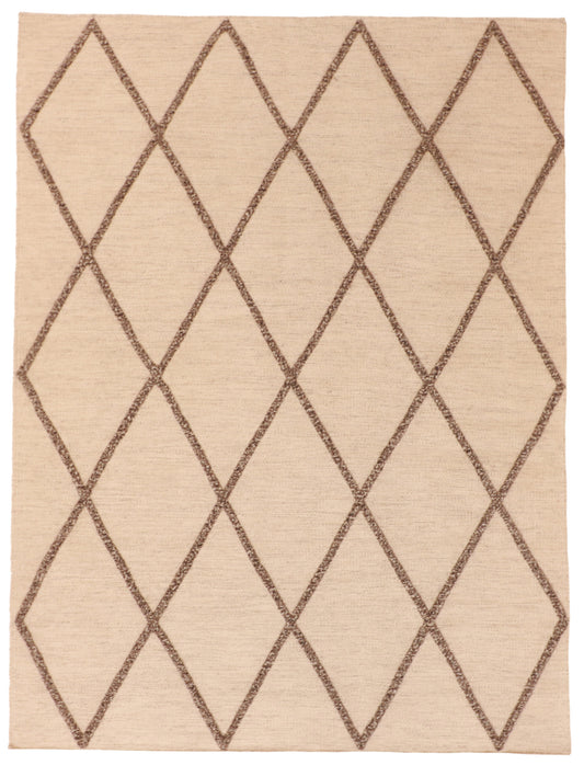 5x7 - Modern Fine All Over Rectangle - Hand Knotted Rug