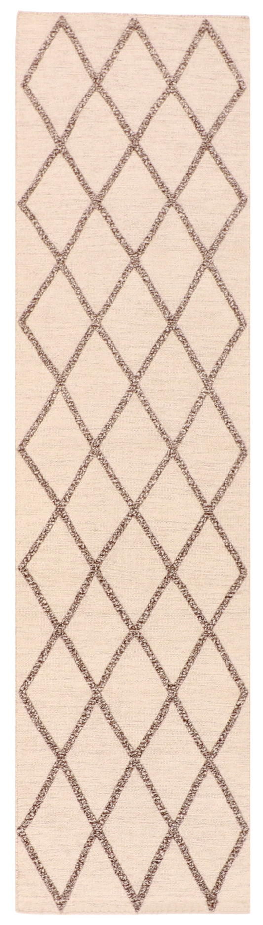 Runner - Modern Fine All Over Rectangle - Hand Knotted Rug