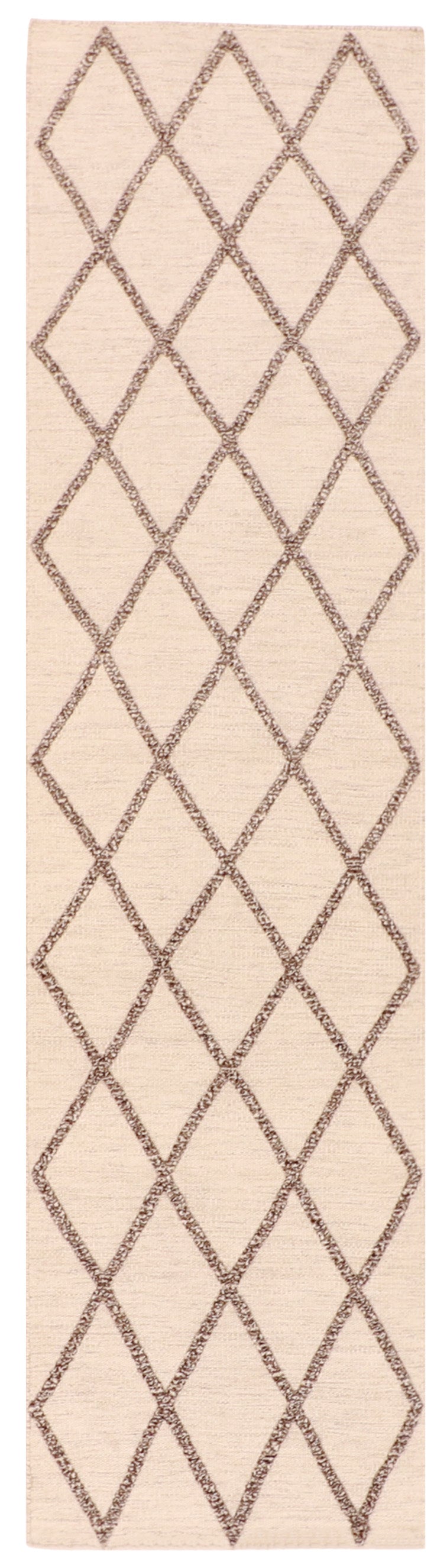 Runner - Modern Fine All Over Rectangle - Hand Knotted Rug