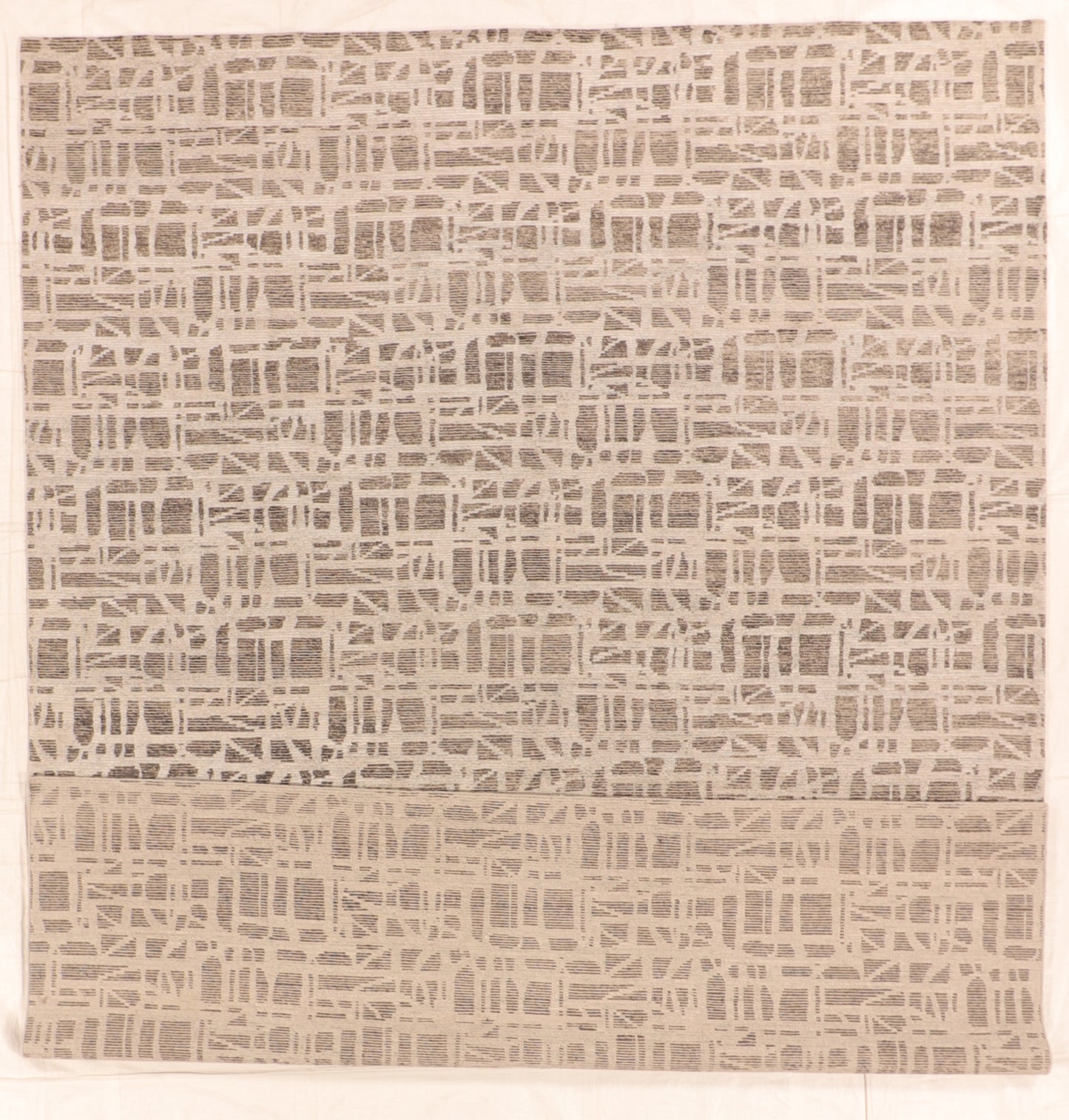 9x12 - Modern Fine/Silk/Wool All Over Rectangle - Hand Knotted Rug