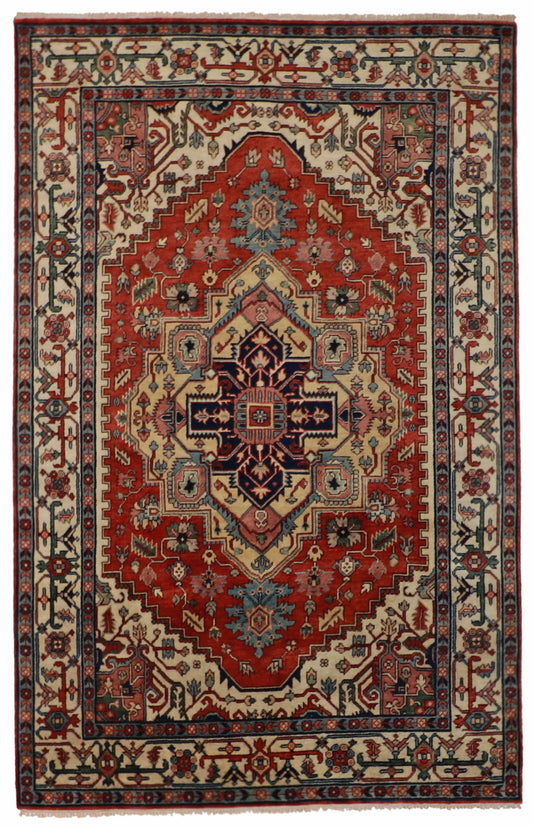 6x9 - Serapie Wool All Over Rectangle - Hand Knotted Rug