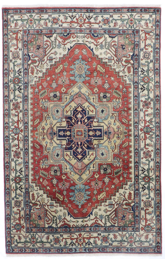 6x9 - Serapie Wool All Over Rectangle - Hand Knotted Rug