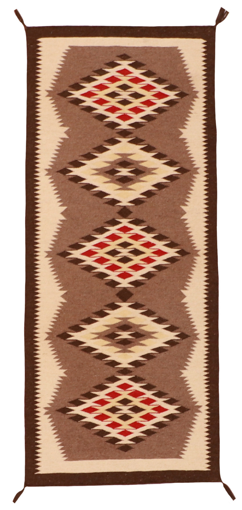 Runner - Navajo Fine/Wool Geometric Rectangle - Hand Knotted Rug