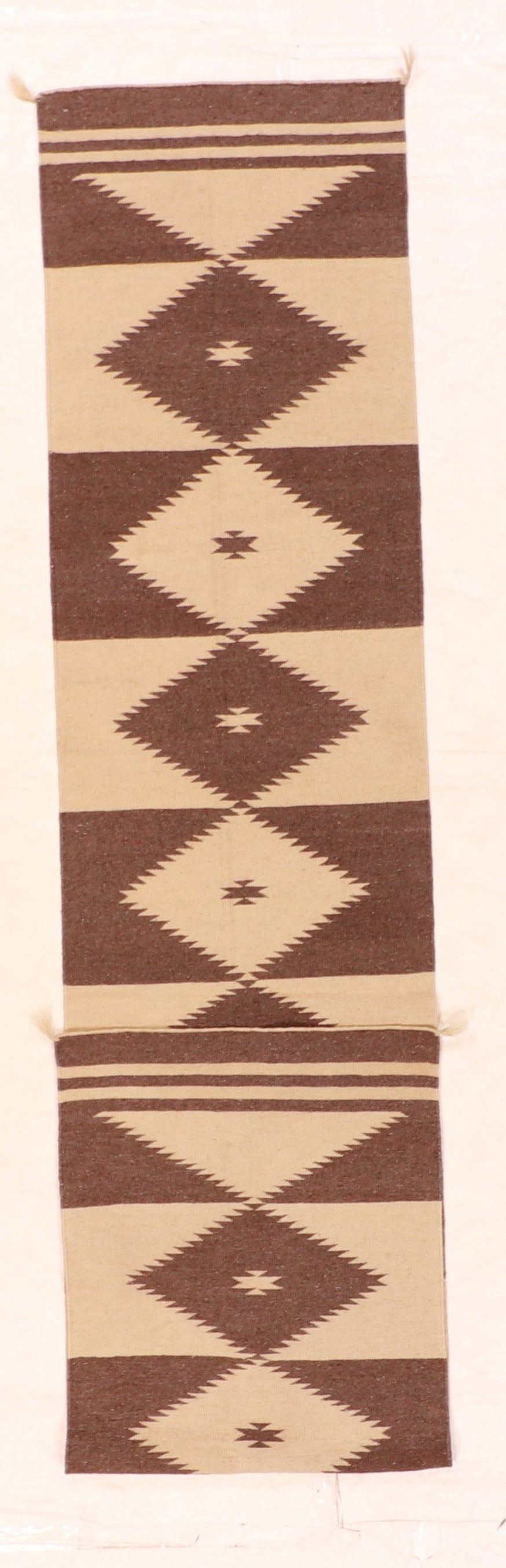 Runner - Navajo Fine Wool Geometric Rectangle - Hand Knotted Rug