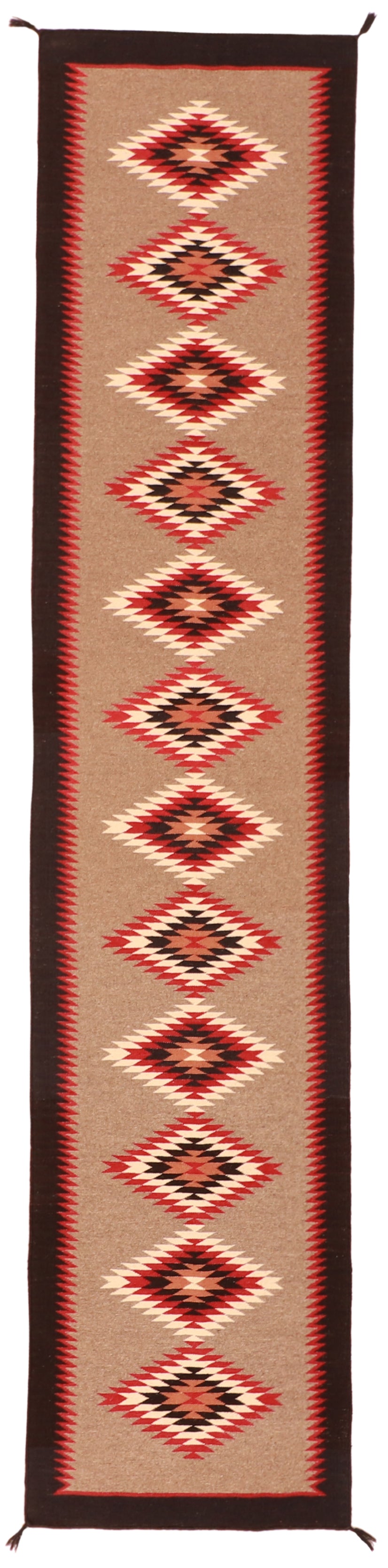 Runner - Navajo Fine/Wool Geometric Rectangle - Hand Knotted Rug