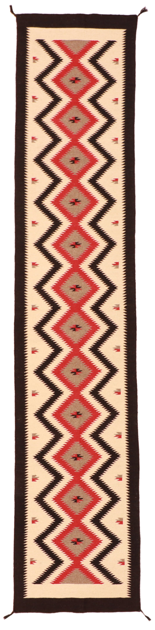 Runner - Navajo Fine/Wool Geometric Rectangle - Hand Knotted Rug