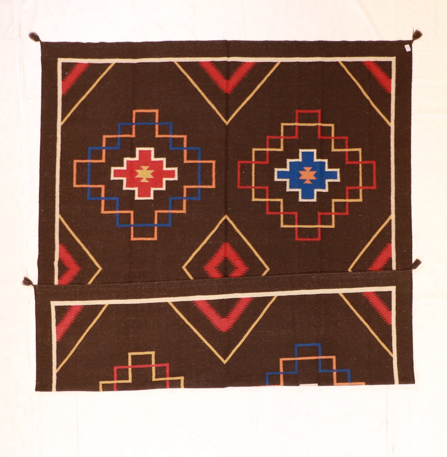 8x10 - Navajo Fine Geometric Rectangle - Hand Knotted Rug