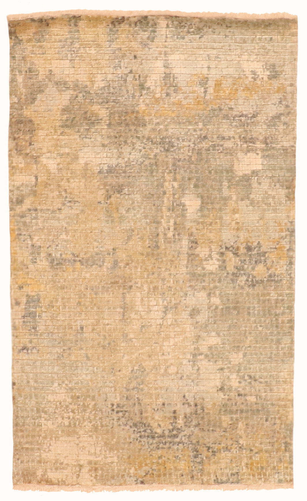 3x5 - Modern Fine/Silk All Over Rectangle - Hand Knotted Rug