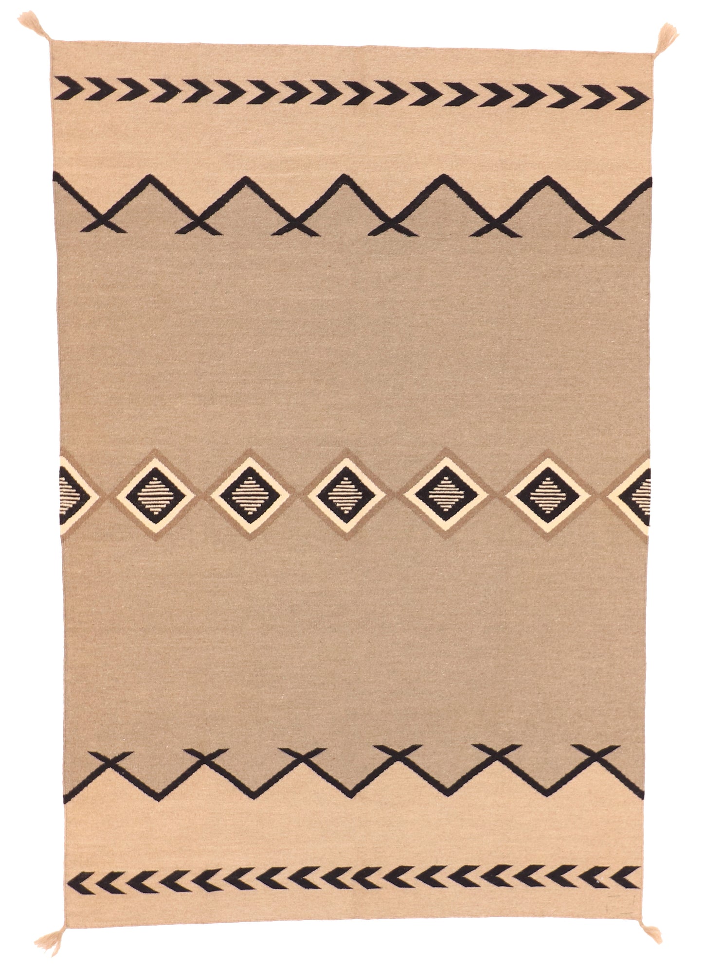 6x9 - Kilim Fine/Wool Geometric Rectangle - Hand Knotted Rug