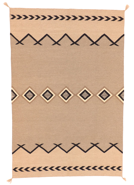 6x9 - Kilim Fine/Wool Geometric Rectangle - Hand Knotted Rug