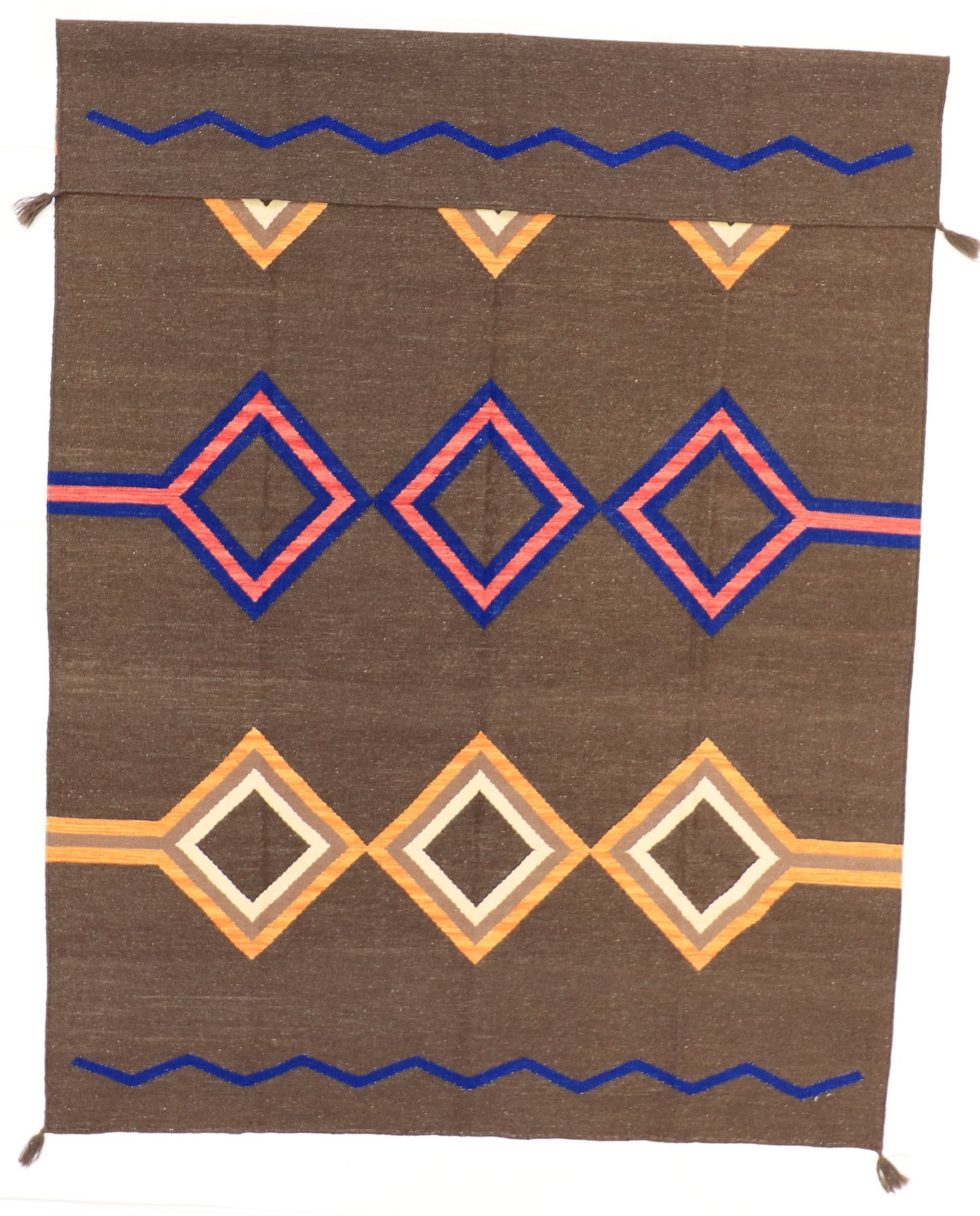 6x9 - Navajo Fine Wool All Over Rectangle - Hand Knotted Rug