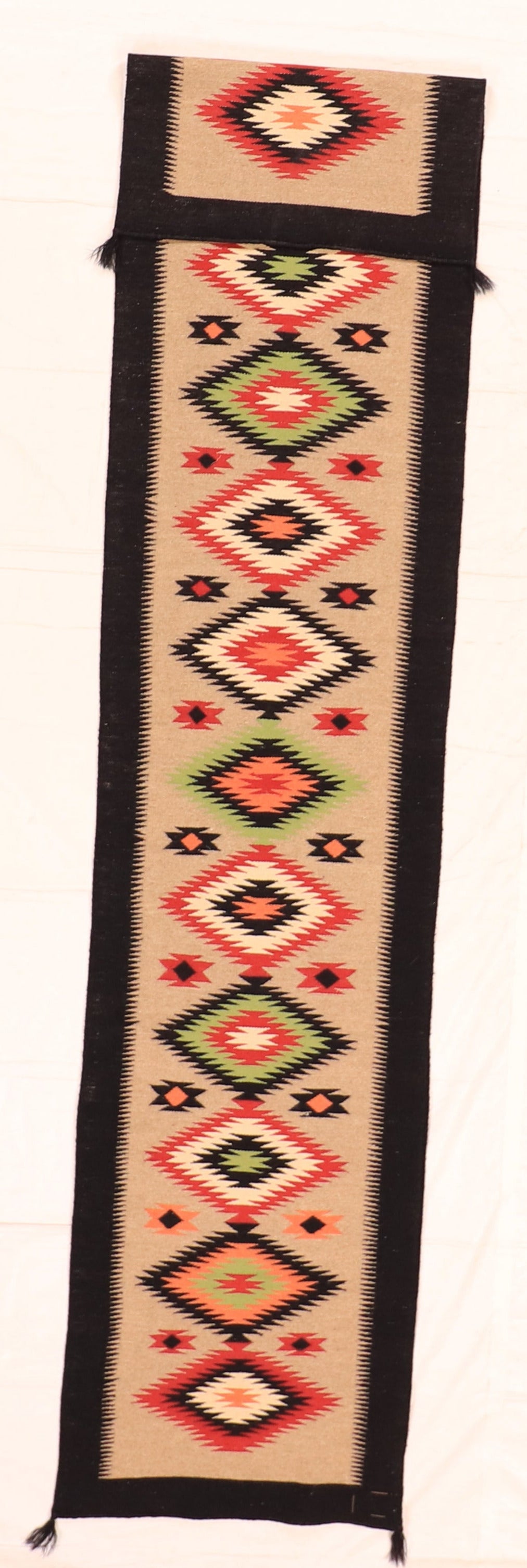 Runner - Navajo Fine Wool Geometric Rectangle - Hand Knotted Rug