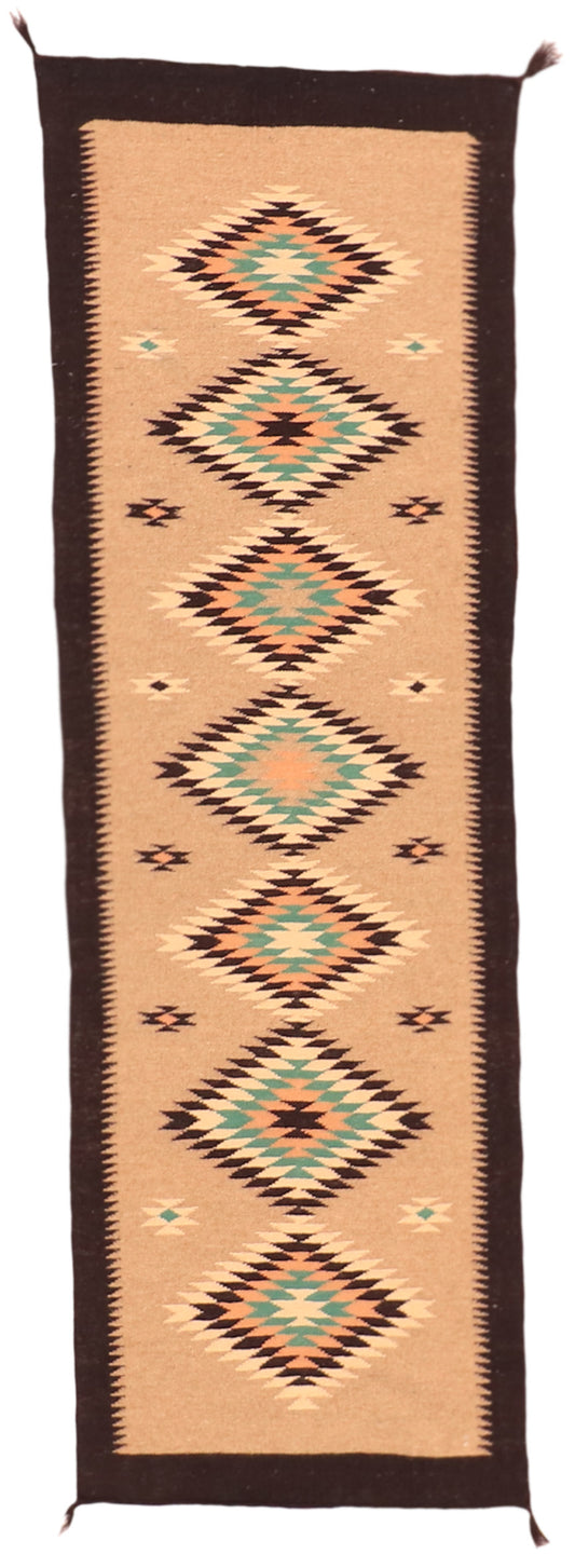 Runner - Navajo Fine Wool All Over Rectangle - Hand Knotted Rug