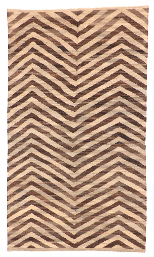 7x10 - Modern Fine Wool Kilim Rectangle - Hand Knotted Rug