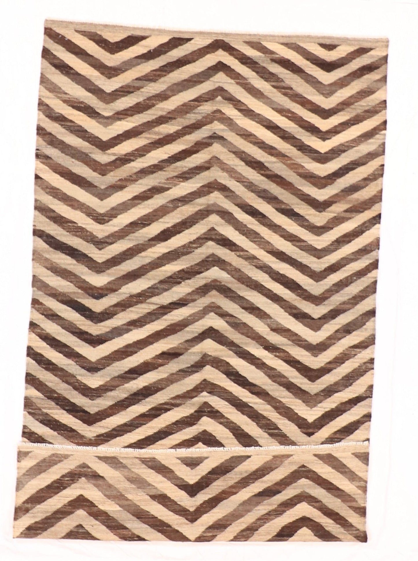 7x10 - Modern Fine Wool Kilim Rectangle - Hand Knotted Rug