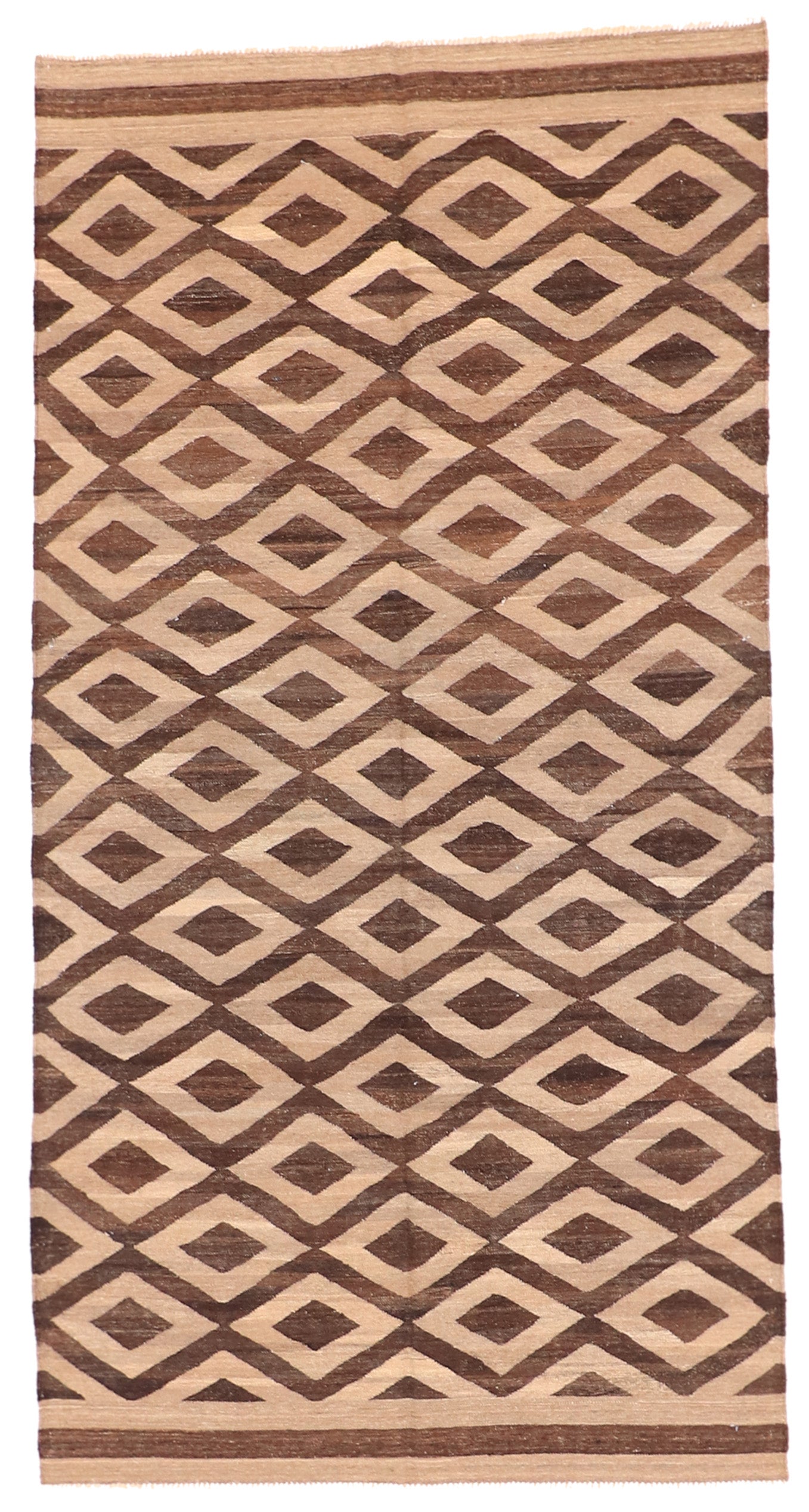 7x10 - Modern Fine Wool Kilim Rectangle - Hand Knotted Rug