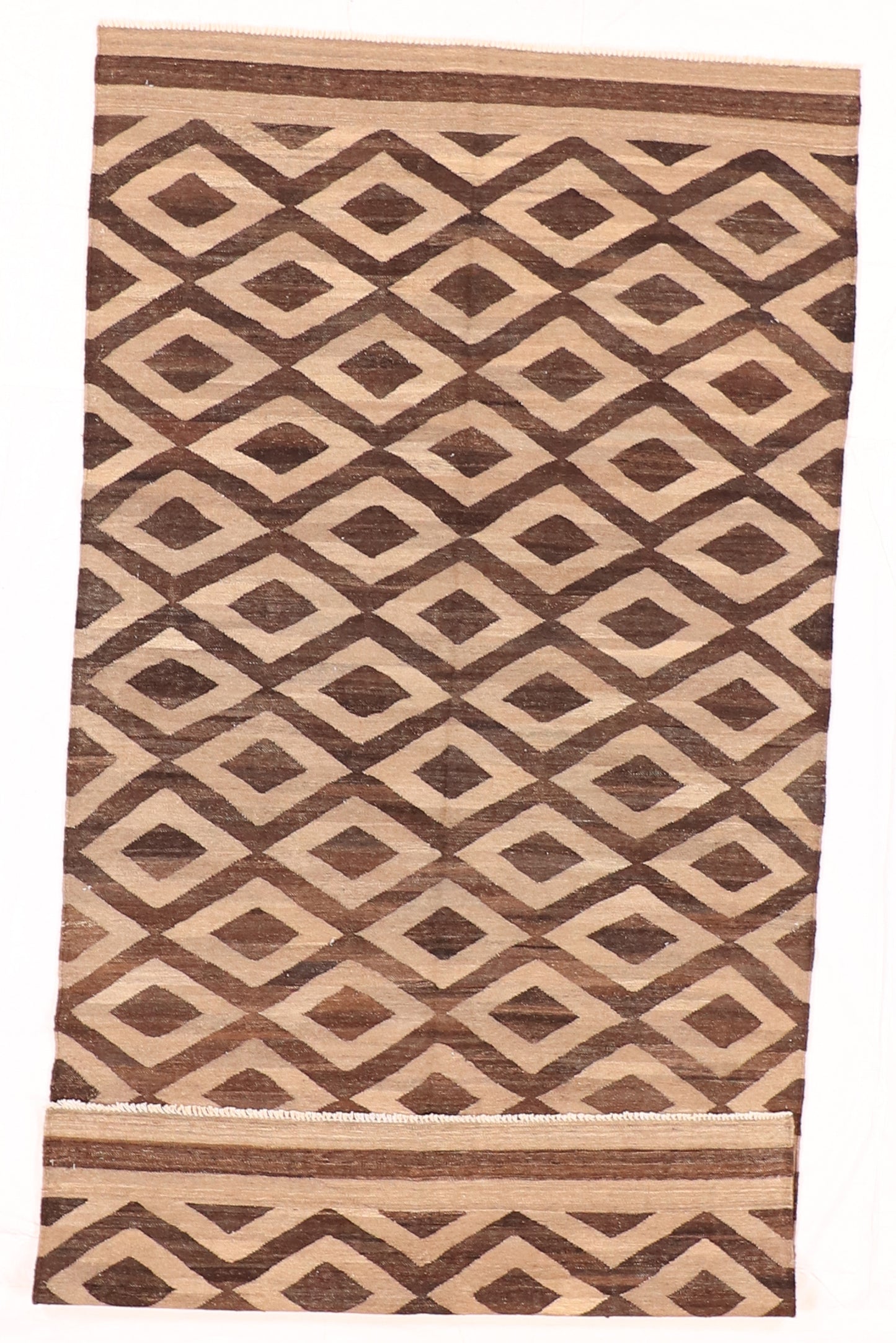 7x10 - Modern Fine Wool Kilim Rectangle - Hand Knotted Rug