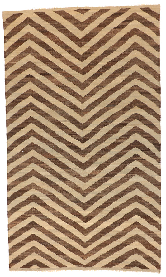 7x10 - Modern Fine Kilim Rectangle - Hand Knotted Rug