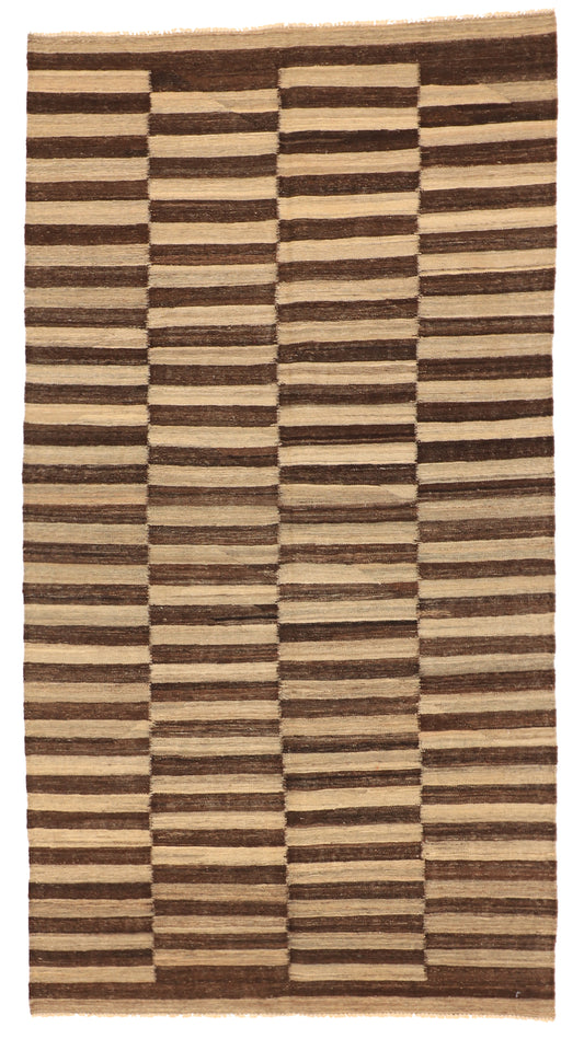 5x10 - Modern Fine Kilim Rectangle - Hand Knotted Rug