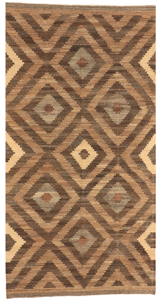 7x10 - Modern Fine Kilim Rectangle - Hand Knotted Rug