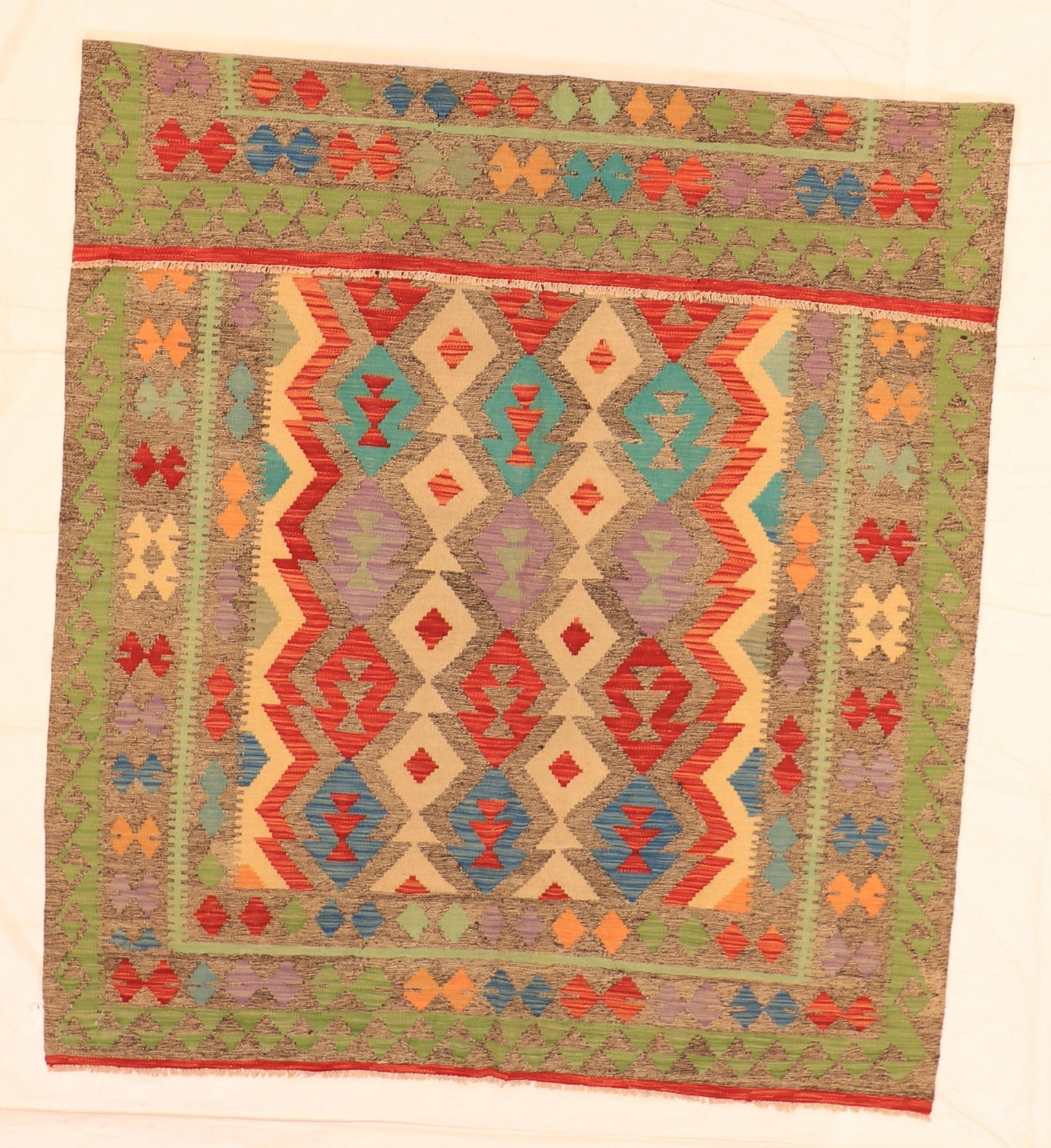 6x9 - Kilim Fine/Wool All Over Rectangle - Hand Knotted Rug