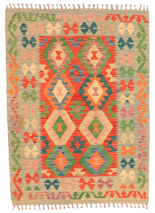 3x5 - Kilim Fine/Wool All Over Rectangle - Hand Knotted Rug