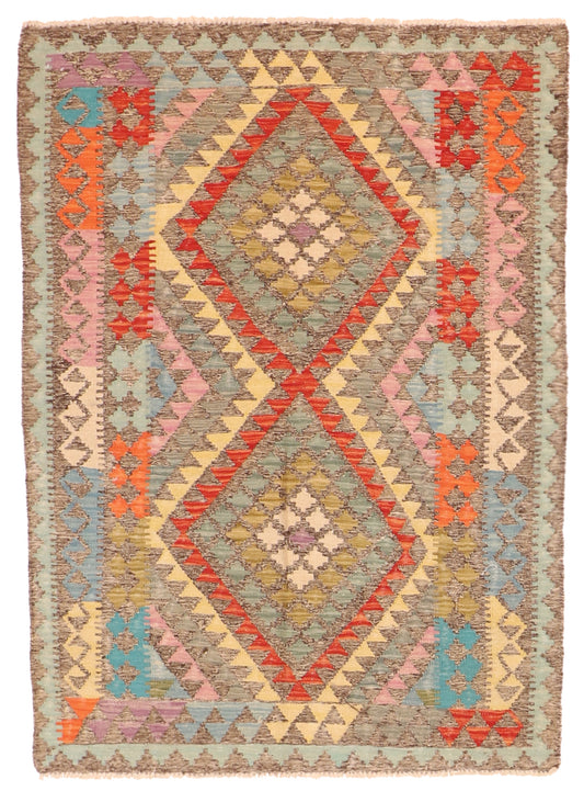 4x6 - Kilim Fine/Wool All Over Rectangle - Hand Knotted Rug